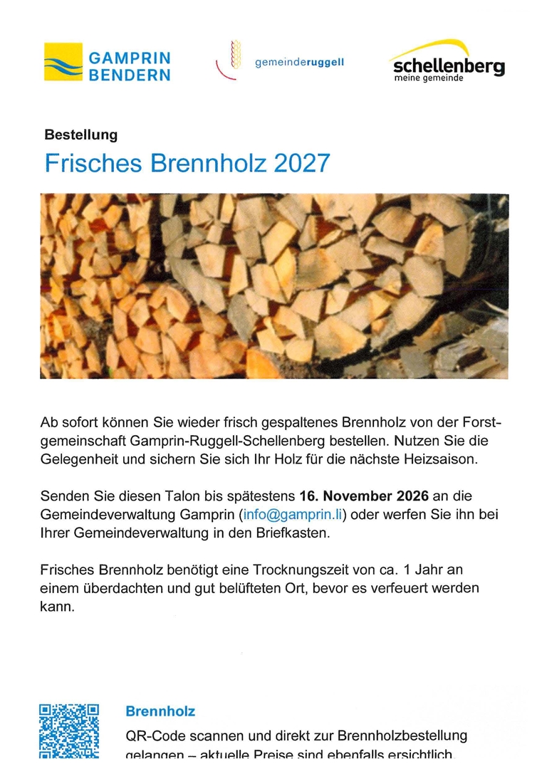 Frisches Brennholz 2027